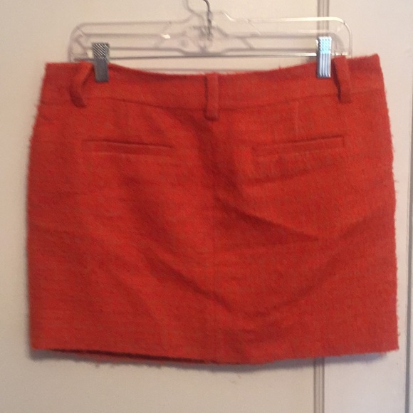 J.Crew Orange Fuzzy Mini Skirt with Pockets - Picture 2 of 2